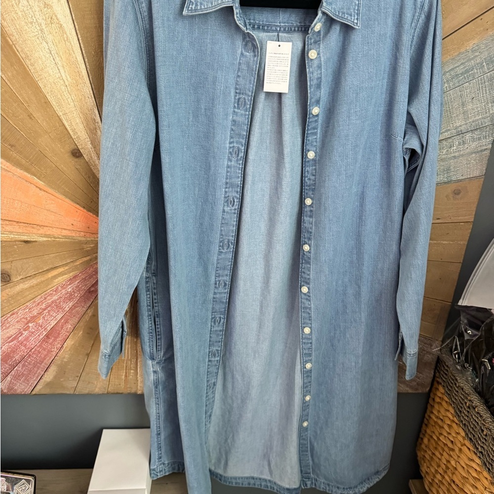 Lands' End Classic Blue Long Sleeve Dress - Picture 2 of 6